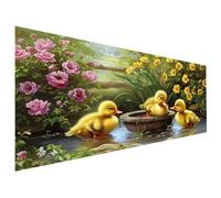 Duck Paint by Numbers Peony Adult Paint by Numbers Canvas Kits, Paint-by-Numbers 70X95cm, DIY Color Oil Painting Acrylic Paints, Without Frame, Hobbies for Adults Women, Christmas Decorations L6-432