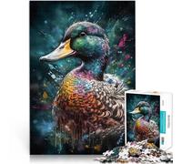 Duck paintingJigsaw Puzzles for Adults 1000 Piece Stress Reliever Difficult Challenge is ideal as a gift for the whole family 38x26cm