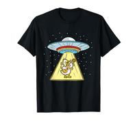 Duck Playing Guitar UFO Abduction T-Shirt