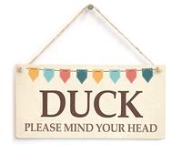 Duck Please Mind Your Head Sign - Low Roof/Beam Plaque