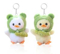 Duck Plush Keychain, 2 Pcs Duck Keyring, Stuffed Cute Keyring Charm, Cute Yellow Duck Plush Decoration Keyring Stuffed Toys for kids and adult Bag, Purse Wallet Birthday Party Favors Pendant Gift