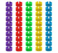 Duck Poultry Leg Tags - Poultry Leg Rings, Colourful Identification Clips | Numbered Tags for Duck Duck Poultry Leg Tags - Chicken Leg Rings, Numbered Band Clips | Portable Colourful Poultry -Ta