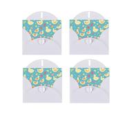 Duck Printed Patterns Print Blank Greeting Cards, Love Buttons, Pearl Paper Envelopes Suitable For Various Occasions - Anniversary Cards, Thank You Cards, Holiday Cards, Wedding Cards, Congratulations