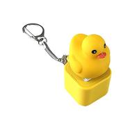 Duck Quacking Fidget Toy Keychain Rechargeable Duck Keychain Quacking Ducks Stress Reliever Fun & Portable Anxiety Relief Toy for Bags Purses Backpacks (A)