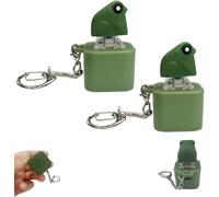 Duck Quacking Fidget Toy - Rechargeable Quacking Ducks Keychain, Quacking Duck Stress Reliever with Colorful Lights, Fun & Portable Anxiety Relief Toy (2 Pc Frog Croaking)