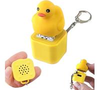 Duck Quacking Fidget Toy - Rechargeable Quacking Ducks Keychain, Quacking Duck Stress Reliever with Colorful Lights, Fun & Portable Anxiety Relief Toy (Quacking Duck)