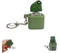 Duck Quacking Fidget Toy - Rechargeable Quacking Ducks Keychain, Quacking Duck Stress Reliever with Colorful Lights, Fun & Portable Anxiety Relief Toy (Frog Croaking)