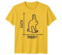 Duck Rabbit Illusion Mens Graphic T-Shirt Psychology Funny Animal Tee - XL Sunflower