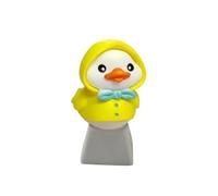Duck Racing - Keyboard Keycaps for Fun Typing, Cute Office Decor with Smooth Fit, Novelty Key Caps for Mechanical Keyboards, Yellow Design, Package D