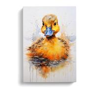 Duck Realism Art Canvas Print | Gallery Wrapped 30mm Frame Wall Art | 30x20 inches | Ready to Hang | Contemporary Bird Picture | Living Room Bedroom Lounge Office