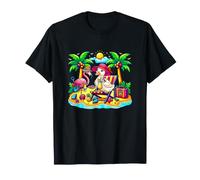 Duck Relaxing On Beach Funny Summer Vacation Hawaiian T-Shirt