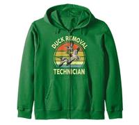 Duck Removal Technician Hunting-Shirt Hunter Dad Gift Men Zip Hoodie
