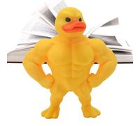 Duck Resin Figurines - Duck Statue Decoration | Funny Desktop Ornament | Creative Muscular Yellow Toy for Stress Relief | Home Desk Decor