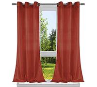 Duck River Textile Solid Window Curtain Set, Red, 52x84