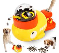 Duck Shape Dog Slow Feeder Toy, Interactive Snack Intelligence Toy for Cats & Dogs - Feeder Against Slings, Easy to Clean with 3 Interchangeable Food Lids