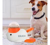 Duck Shape dogs Treats Dispensing Design, Pets Treat Dispenser, Slow Feeder Toy for Dogs & Cats, Interactive Yellow Duck Pet Feeder, Fun Interactive Food Puzzle for Small Medium Large Dogs (white)