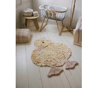 Duck-shaped rug for kids yellow