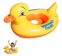 Duck Shaped Swimming Ring,Toddler Inflatable Swim Floats with PVC Aid Float Safety Seat and Handle, Swim Pool Bathing Accessories Pool，Duck Durable Pool Floats for Summer Beach Swimming Pool Water Par