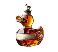 Duck Shaped Whiskey Bottle, High Borosilicate Glass 100ml Cute Duck Design, for Home Bar Office Decoration Collectible Art Decanter Fun Gift for Whiskey Lover C