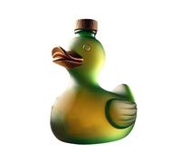 Duck Shaped Whiskey Bottle, High Borosilicate Glass 100ml Cute Duck Design, for Home Bar Office Decoration Collectible Art Decanter Fun Gift for Whiskey Lover E