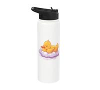 Duck Sleeping Cloud Sleep Duck Sleepy Animal Duck Lover Stainless Steel Insulated Water Bottle