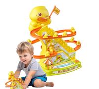 Duck Slide Toy - Colorful Stairs Climber, Music Light Feature | Fun Roller Coaster Escalator Toy for Children with Interactive Duck Design Promoting Motor Skills Cognition and Early Learning for Playr