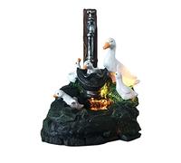 Duck Statue Fountain with Light, Water Fountain Outdoor Garden, Water Features for The Garden, Creative Animal Garden Statue Patio Fountain Outdoor Lawn Pathway Resin Art Decoration
