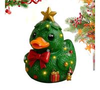 Duck Statue | Gingerbread Duck Decorations | Cute Candy Cane and Tree Texture Desktop Decor for Kids Room Fireplace Party Bedside Workplace Counter Car Interior Nursery