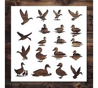 Duck Stencil Template - Reusable Flying Ducks Stencils for Painting on Wood, Glass, Wall, Rock, Walls, Canvas, Glassware, Spray Painting, Airbrushing 10"x10"