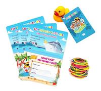Passport Cruising Duck Tags - 50 Pack Rubber Duck Tags for Travel, Games & Luck