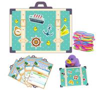 FELYC Duck Tags, Suitcase Cruising Duck Tag, Duck Ducking Games Card, 35 Pack Tags, 35 RUbber Bands - ConQuackulations