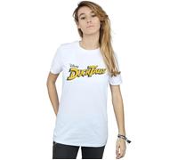 Duck Tales Logo Cotton Boyfriend T-Shirt Disney White S