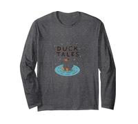Duck Tales: Whimsical Pond Adventure for Nature Lovers Long Sleeve T-Shirt, Adult Unisex, Dark Heather Grey, XL