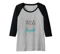 Duck Tales: Whimsical Pond Adventure for Nature Lovers Raglan Baseball Tee, Women, Black/Athletic Heather, XL