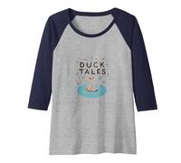 Duck Tales: Whimsical Pond Adventure for Nature Lovers Raglan Baseball Tee, Women, Navy/Athletic Heather, L