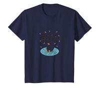 Duck Tales: Whimsical Pond Adventure for Nature Lovers T-Shirt, Kids, Navy, 10 Years