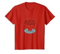 Duck Tales: Whimsical Pond Adventure for Nature Lovers T-Shirt, Kids, Red, 2 Years