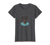 Duck Tales: Whimsical Pond Adventure for Nature Lovers T-Shirt, Women, Dark Heather Grey, L