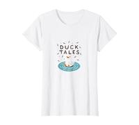 Duck Tales: Whimsical Pond Adventure for Nature Lovers T-Shirt, Women, White, M