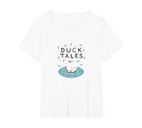 Duck Tales: Whimsical Pond Adventure for Nature Lovers T-Shirt, Women's Plus, White, 4X