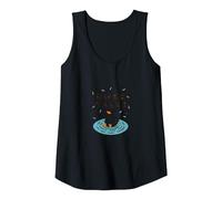Duck Tales: Whimsical Pond Adventure for Nature Lovers Tank Top, Women, Black, XXL
