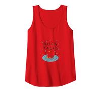 Duck Tales: Whimsical Pond Adventure for Nature Lovers Tank Top, Women, Red, L