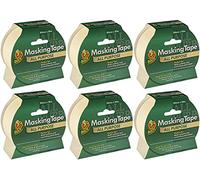 Duck Tape 260196.6 All Purpose Masking Tape 50mm x 50m, Pack of 6, Beige