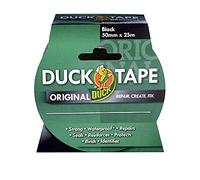 Duck Tape Original Black, 50mm x 25m. The original high strength waterproof gaffer and duct adhesive cloth repair tape