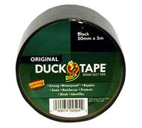 Duck Tape Original Black, Improved Formula High Strength Waterproof Gaffer and Duct Adhesive Cloth Repair Tape 50mm x 5m