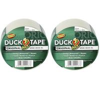 Duck Tape Original Clear, 50mm x 25m, Improved Formula High Strength Waterproof Gaffer and Duct Adhesive Cloth Repair Tape (Pack of 2)
