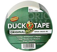 Duck Tape Original White Duct Tape, 50mm x 50m Heavy Duty, Waterproof Gaffer, Gaffa Sticky Tape, Strong Adhesive Cloth Repair Tape, Suitable for Packing boxes, Moving House, Parcels or Packaging