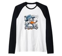 Duck The Patriarchy Funny Feminist Activist Design Raglan Baseball Tee