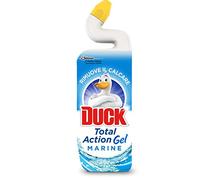 Duck Toilet Cleaner, 5 in 1, Removes Limescale, Marine - 750 ml