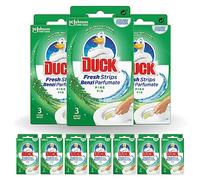 Duck Toilet Fresh Strips, Toilet Cleaner & Descaler, Fights Stains That Harbour Germs, Long Lasting Fragrance, Pine, Pack of 10 (30 Strips)